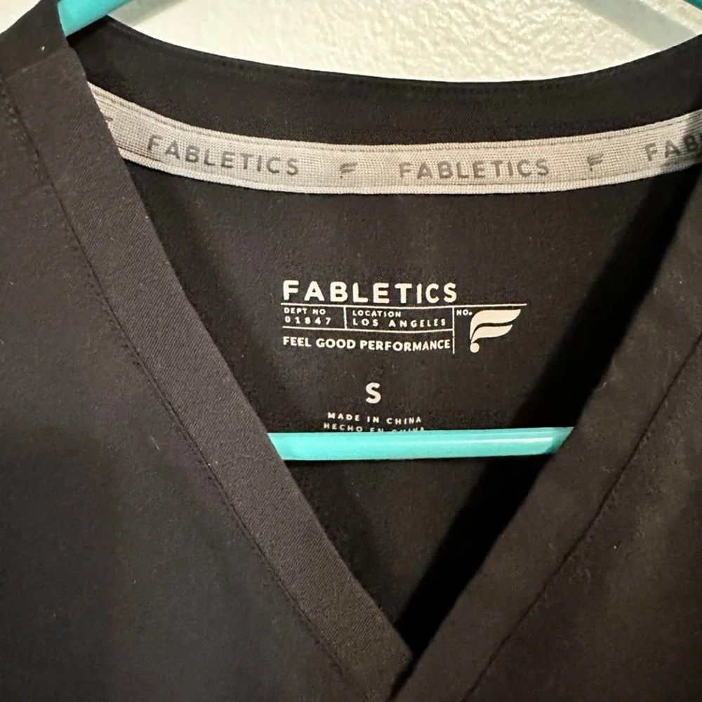 Fabletics Black Scrub Set Size Small | V-Neck Medical Uniform Set